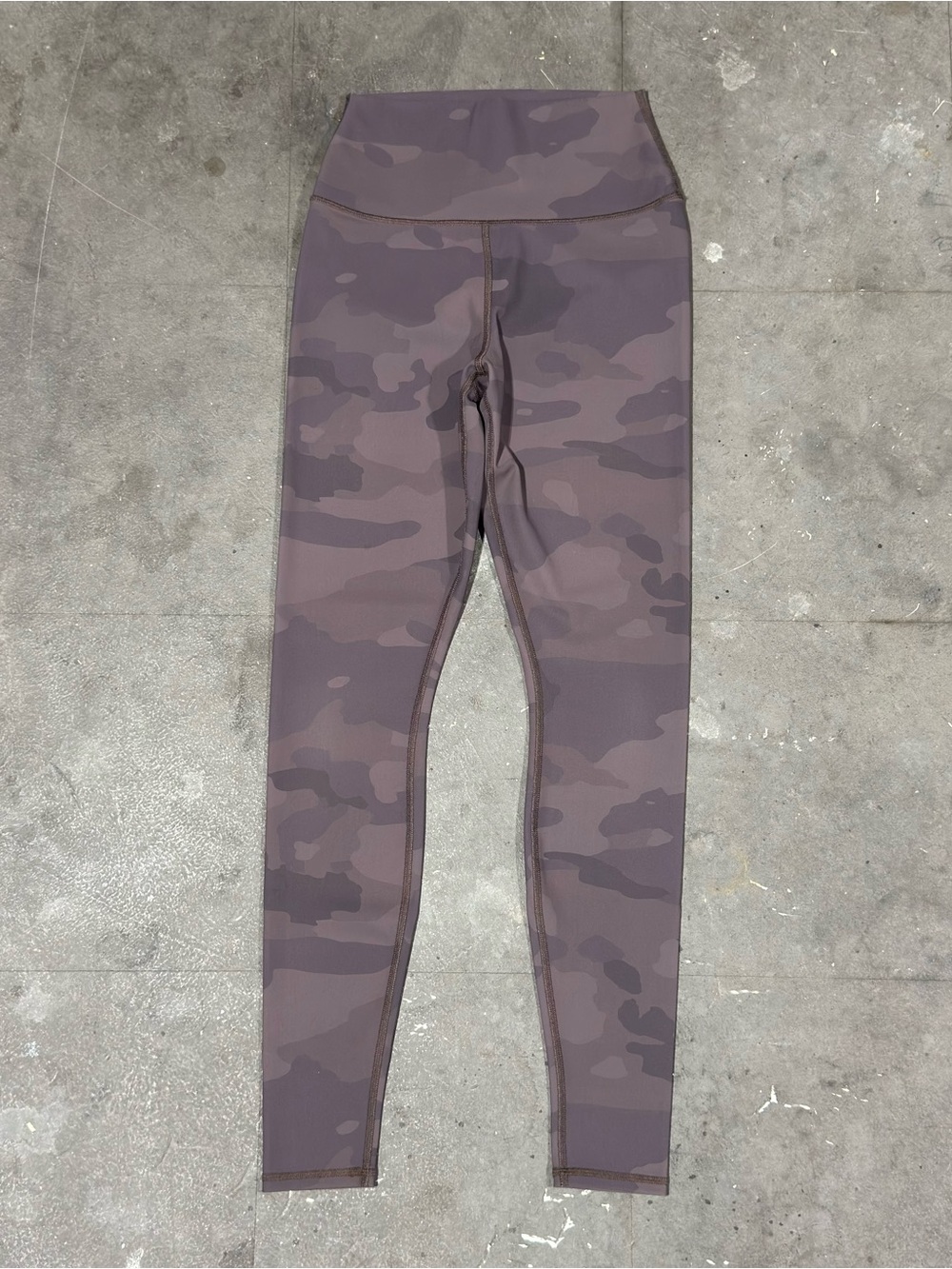 Alo Yoga Cocoa Camo Brown Vapor High Waisted Athletic Leggings Size Small